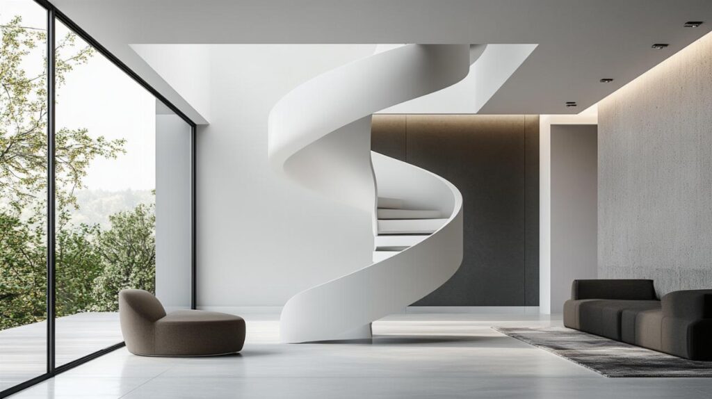 Por qué la escalera helicoidal: la escalera menos voluminosa es ideal para exteriores