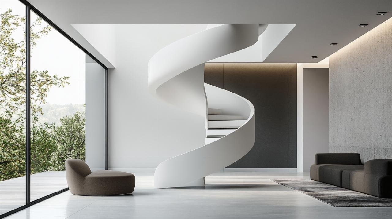 Por qué la escalera helicoidal: la escalera menos voluminosa es ideal para exteriores